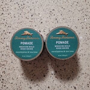 2 Tommy Bahama Hair Pomade Medium Hold High Shine Eucalyptus Tea Tree 4oz SEALED